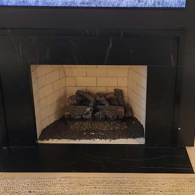 Black Soapstone Fireplace